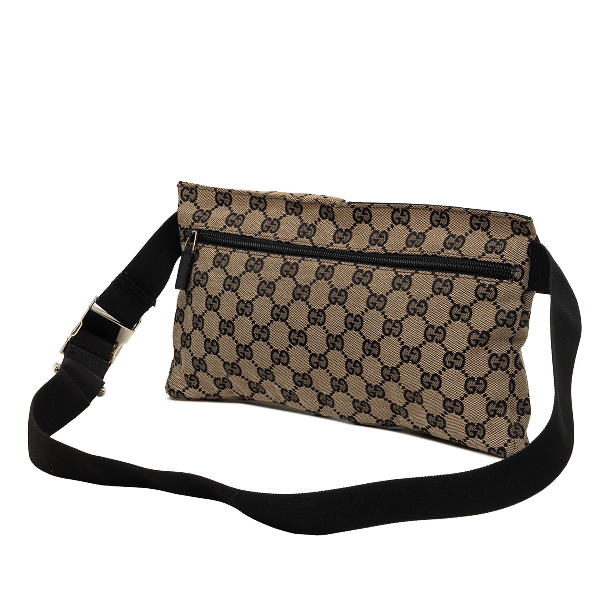 Gucci GG Canvas Double Pocket Belt Bag