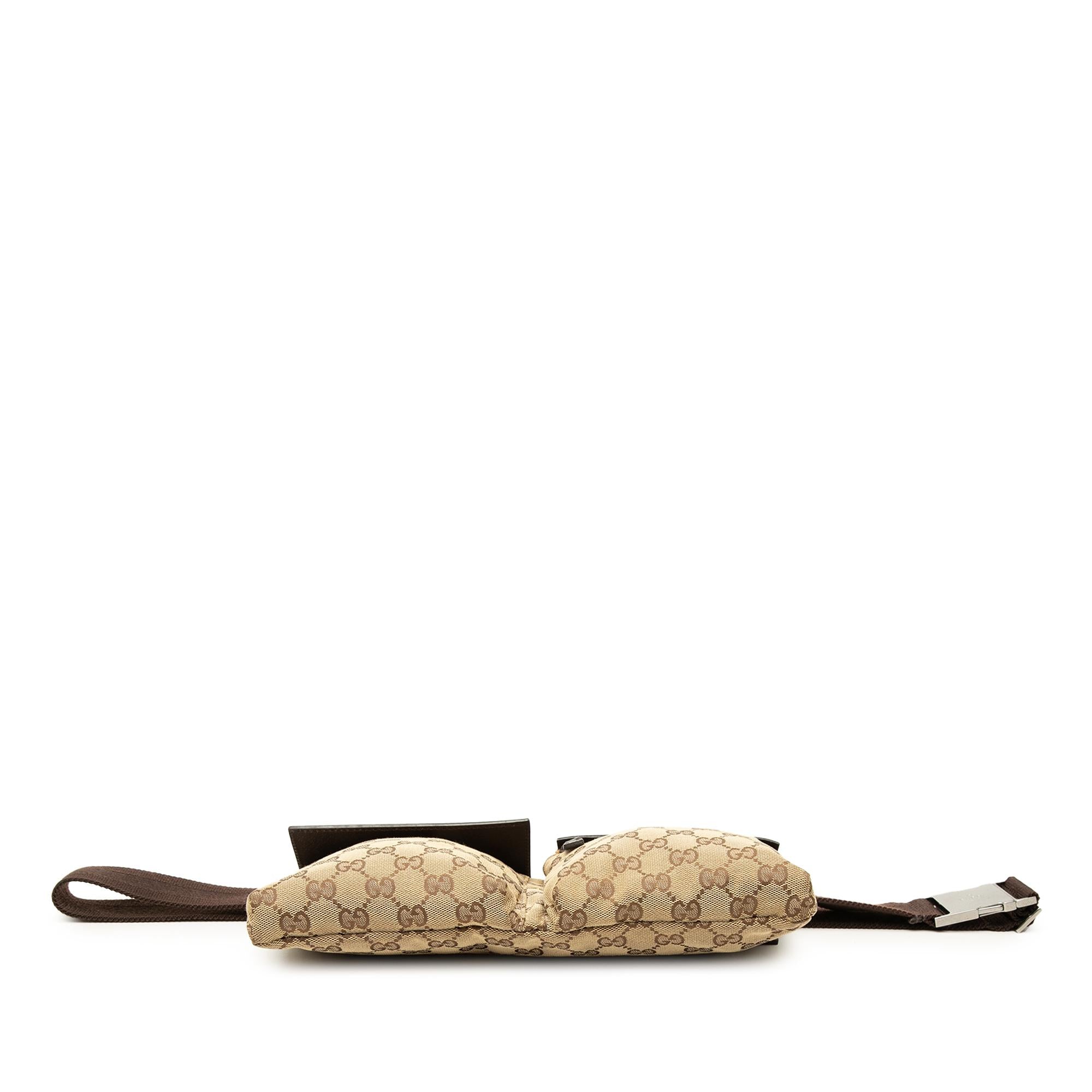Gucci GG Canvas Double Pocket Belt Bag