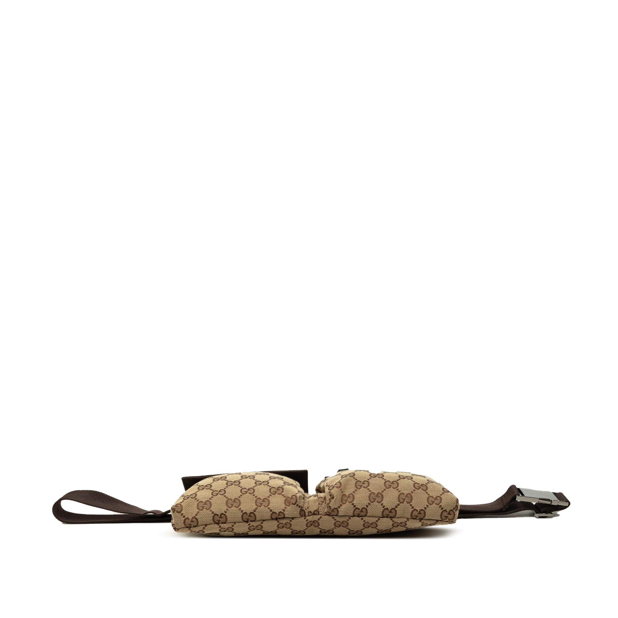 Gucci GG Canvas Double Pocket Belt Bag