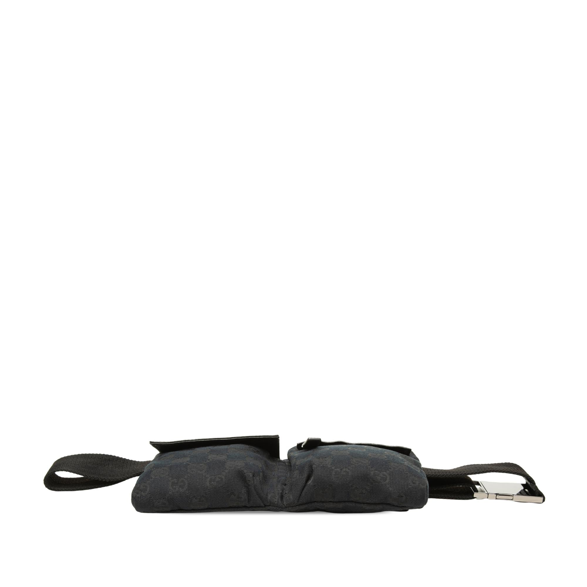 Gucci GG Canvas Double Pocket Belt Bag