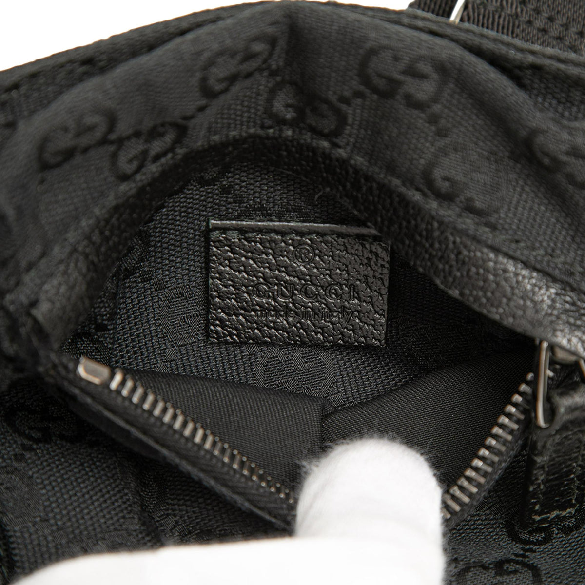 Gucci GG Canvas Double Pocket Belt Bag