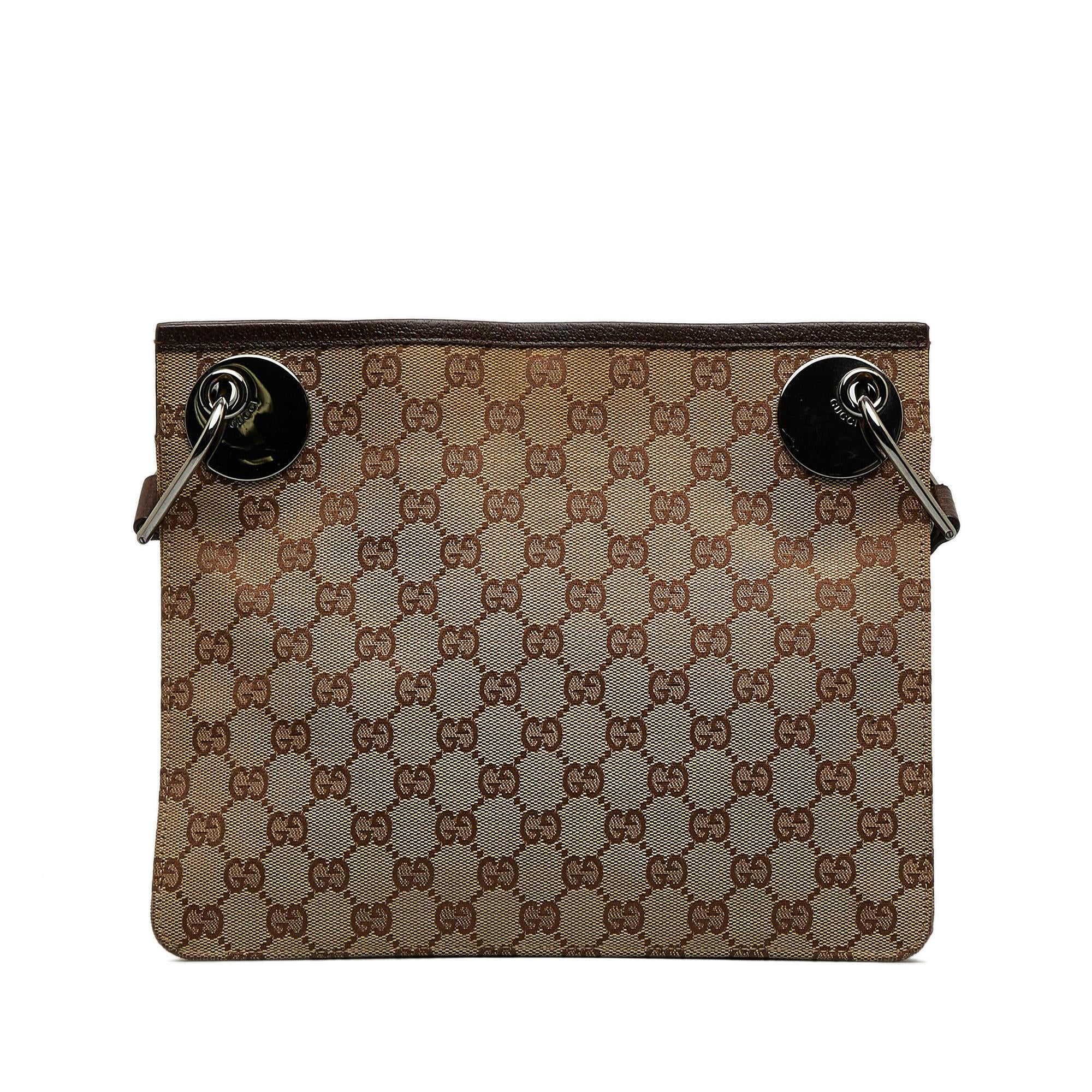 Gucci GG Canvas Eclipse Crossbody (SHG-wHRibW)