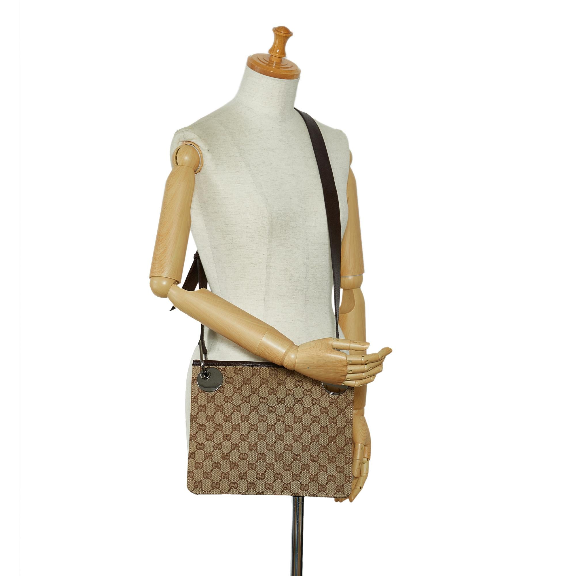 Gucci GG Canvas Eclipse Crossbody (SHG-wHRibW)