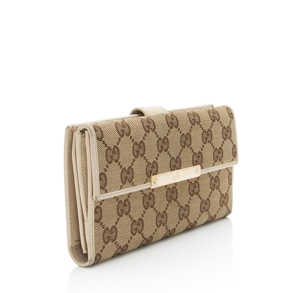 Gucci GG Canvas Flap Continental Wallet