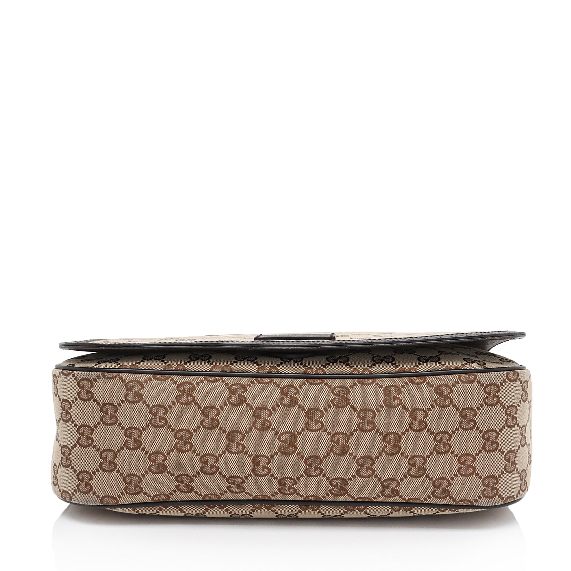 Gucci GG Canvas Flap Messenger Bag (SHF-1QqxVk)