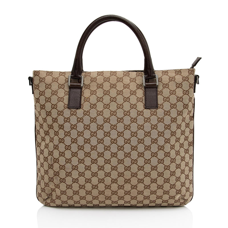 Gucci GG Canvas Front Pocket Convertible Large Tote (SHF-DbPq0d)