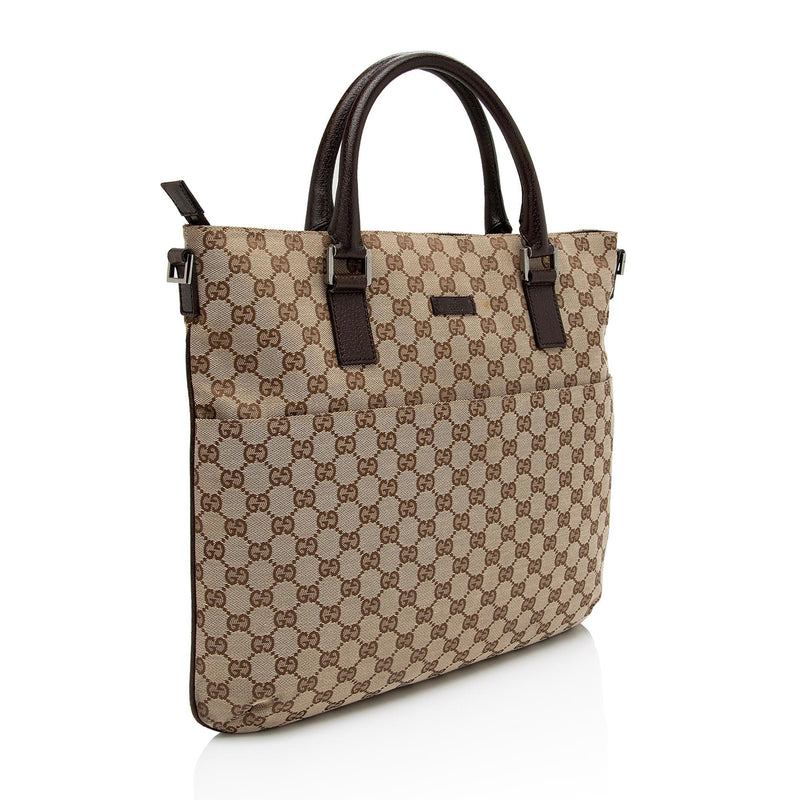Gucci GG Canvas Front Pocket Convertible Large Tote (SHF-DbPq0d)