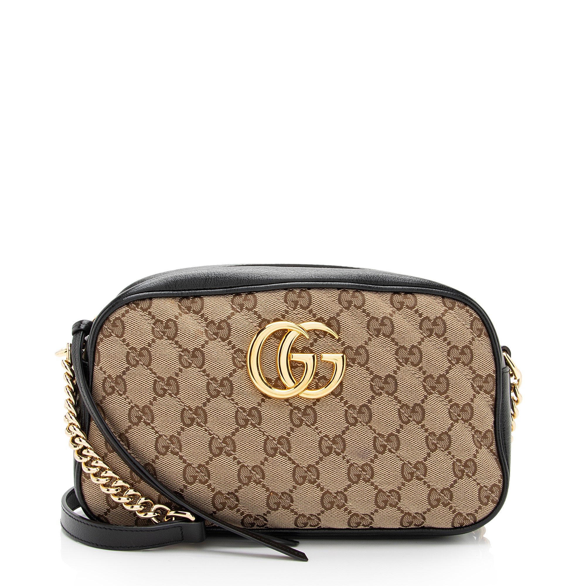 Gucci GG Canvas GG Marmont Small Shoulder Bag (SHF-JQX8ke)