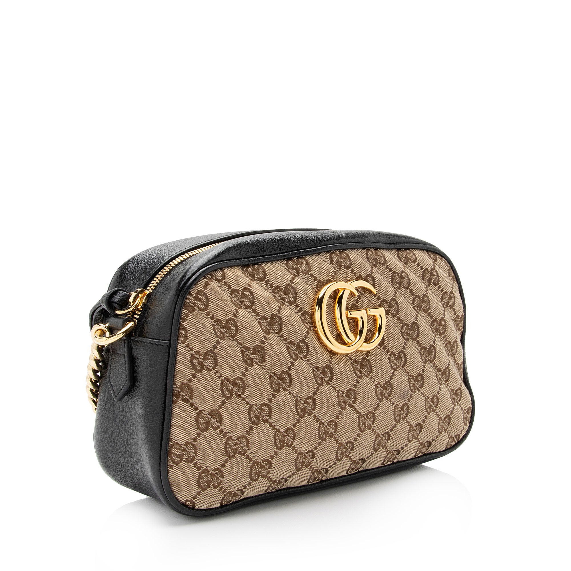 Gucci GG Canvas GG Marmont Small Shoulder Bag (SHF-JQX8ke)