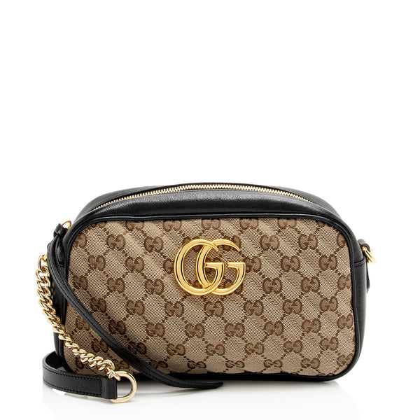 Gucci GG Canvas GG Marmont Small Shoulder Bag (SHF-OkDG16)