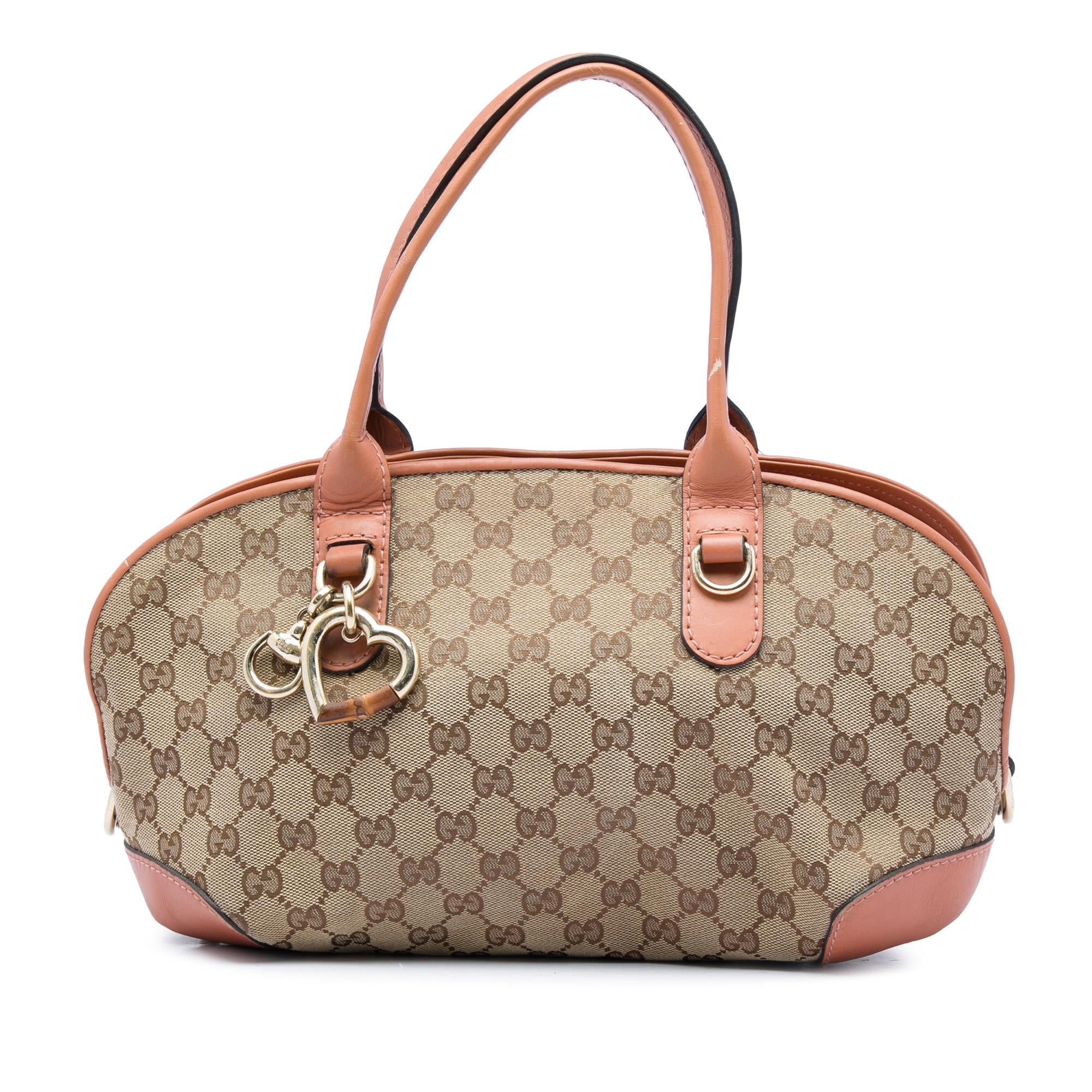 Gucci GG Canvas Heart Bit Satchel