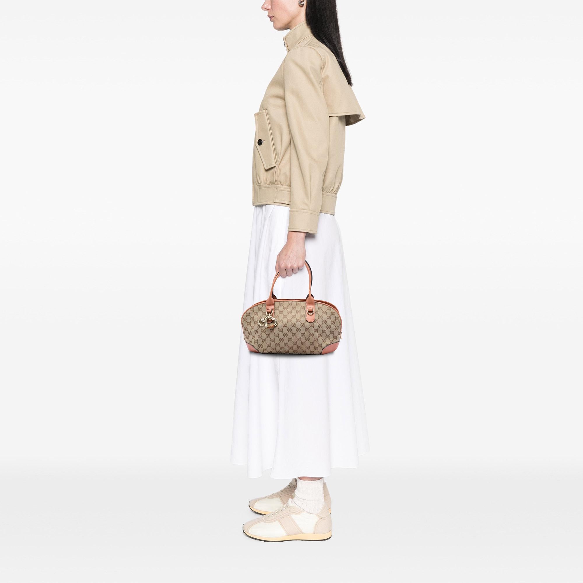 Gucci GG Canvas Heart Bit Satchel