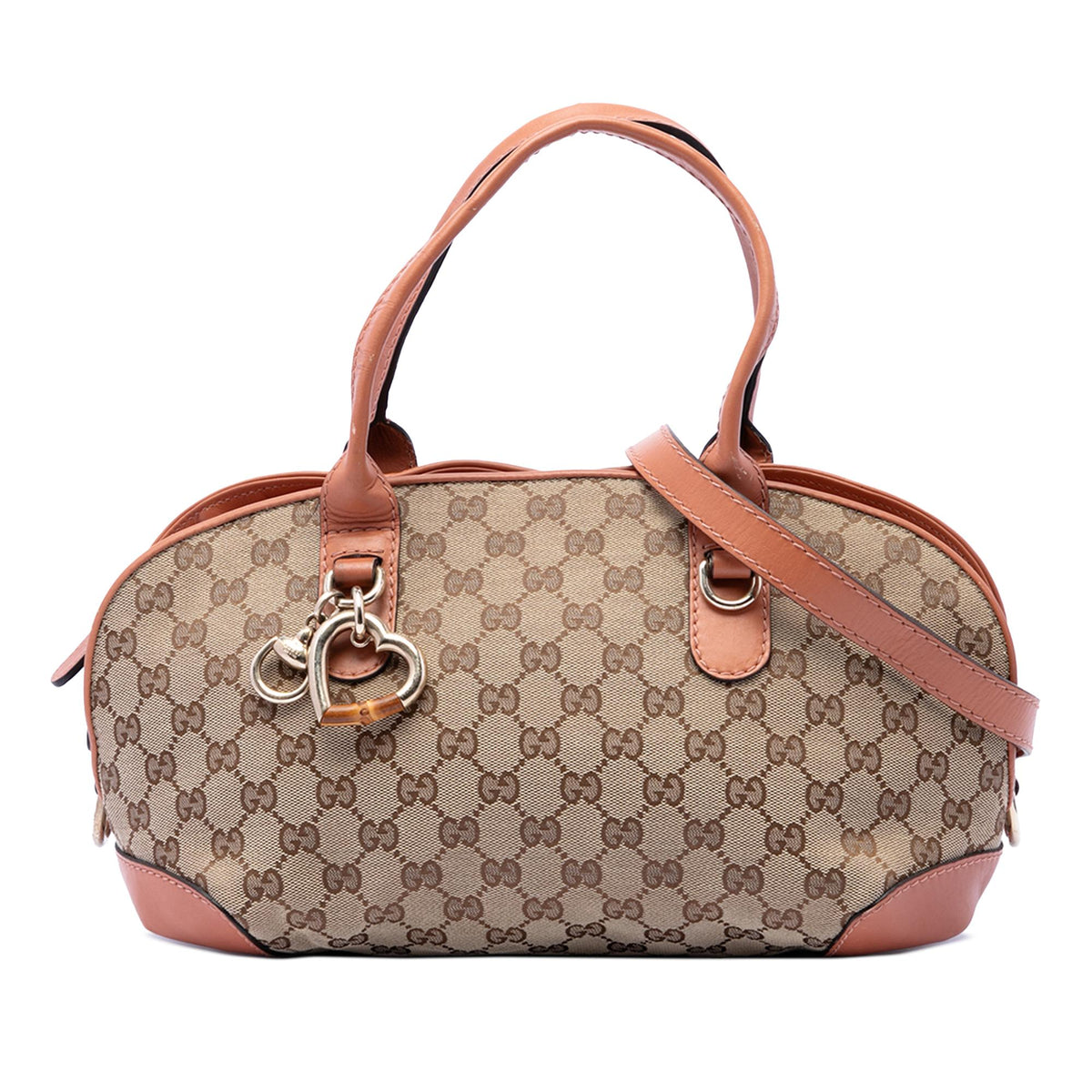 Gucci GG Canvas Heart Bit Satchel