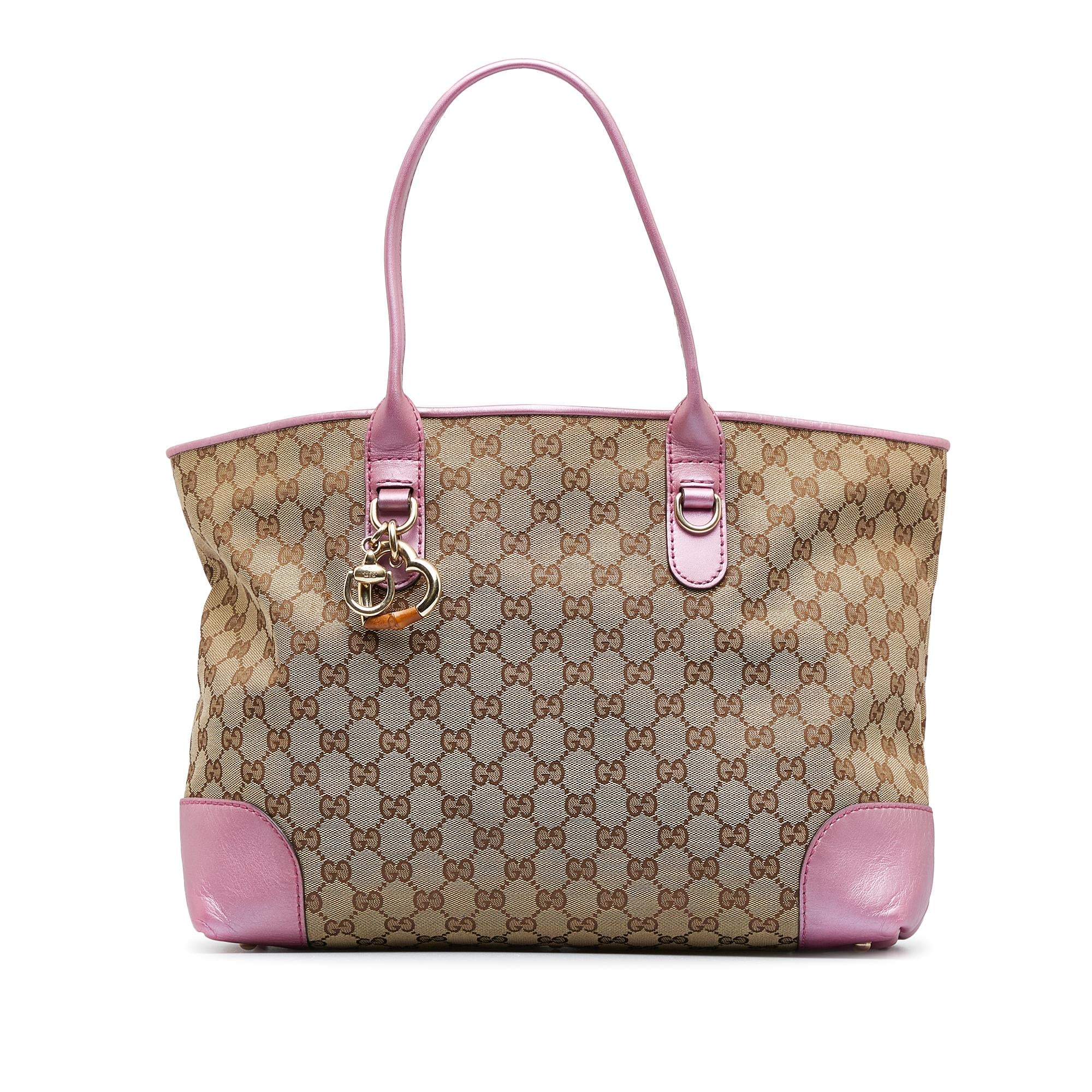 Gucci GG Canvas Heart Bit Tote (SHG-8tNWwL)