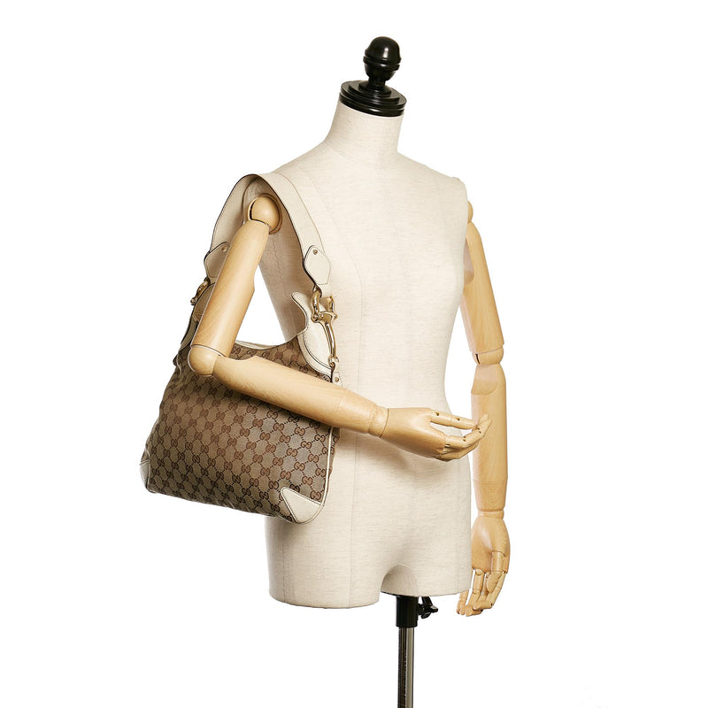 Gucci GG Canvas Horsebit Creole Hobo Bag (SHG-mPeq9s)