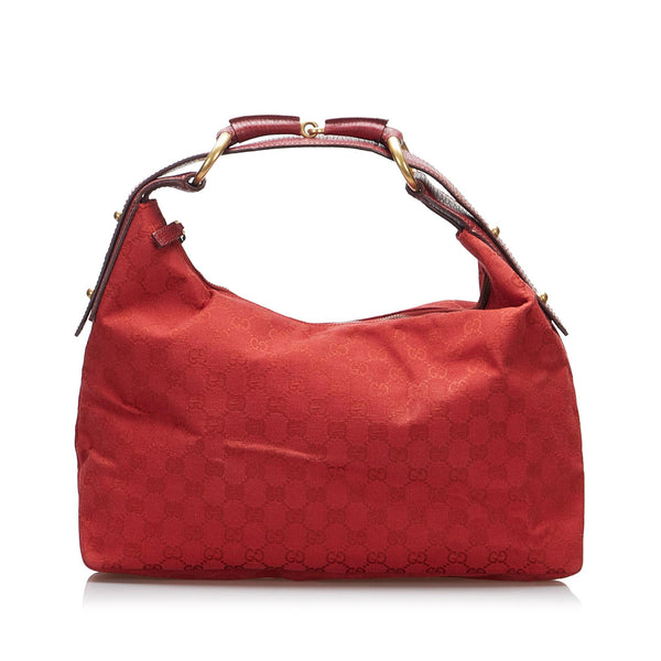 Gucci GG Canvas Horsebit Handbag (SHG-bSt1gy)