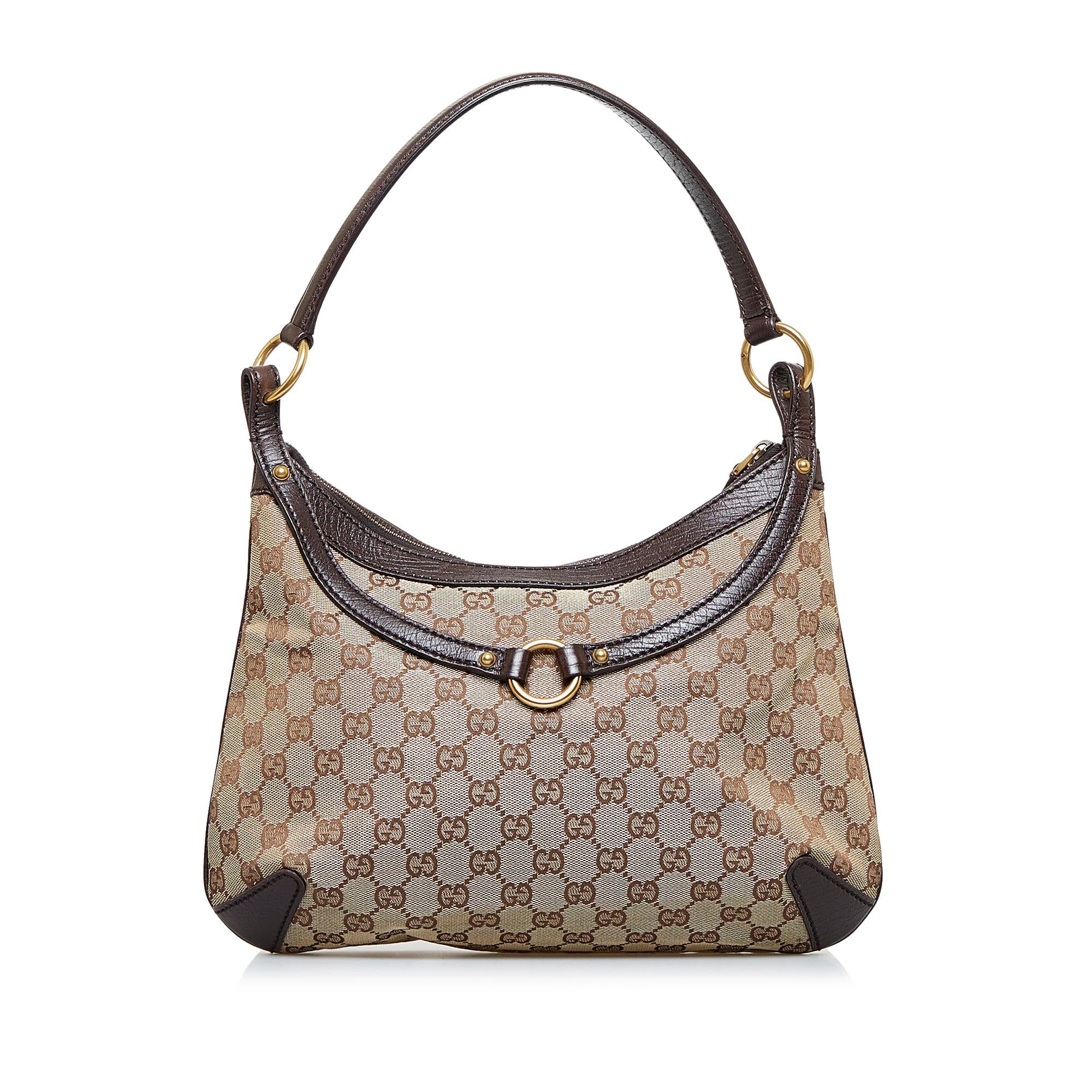 Gucci GG Canvas Horsebit Hobo Bag (SHG-3vKr0U)