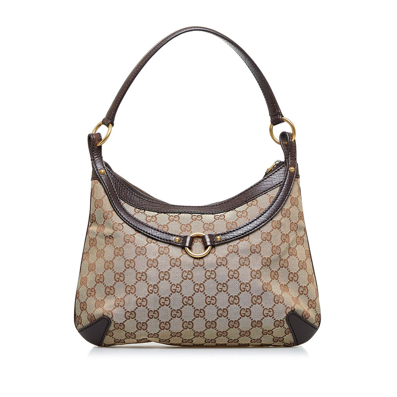 Gucci GG Canvas Horsebit Hobo Bag (SHG-3vKr0U)
