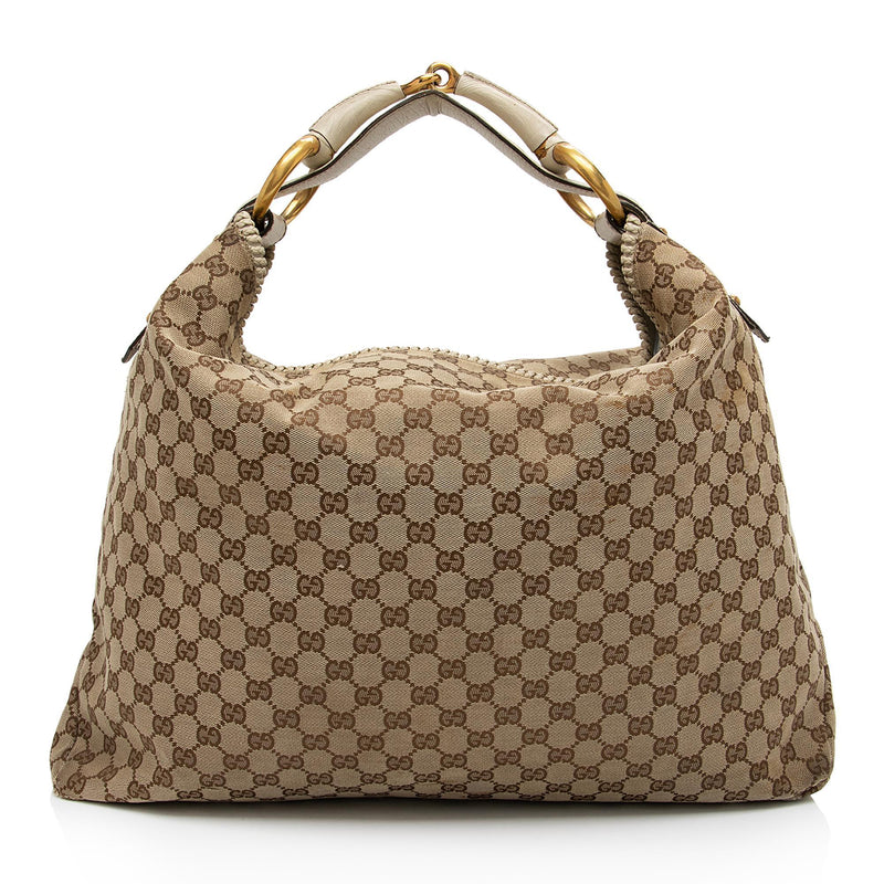 Gucci GG Supreme Large Hobo Bag Brown