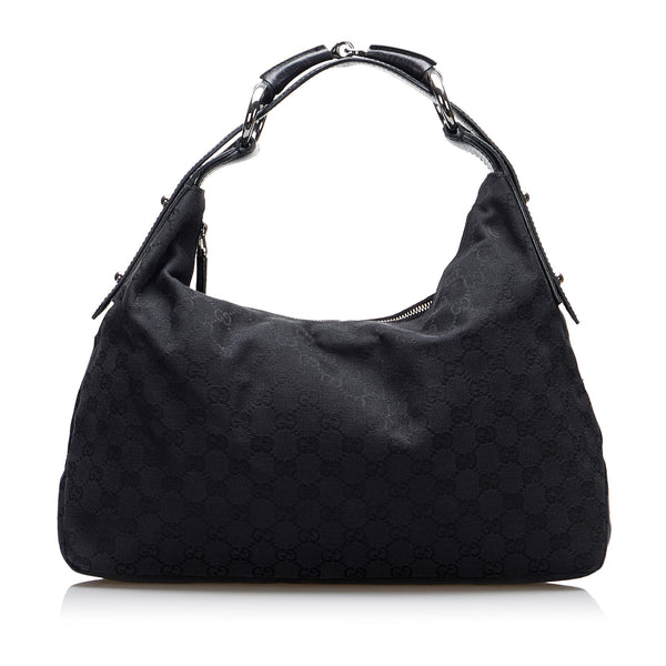 Gucci GG Canvas Horsebit Shoulder Bag (SHG-wbDRzT)