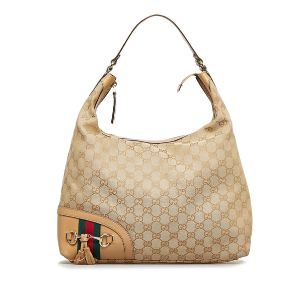 Gucci GG Canvas Horsebit Shoulder Bag (SHG-5o8Rw5)