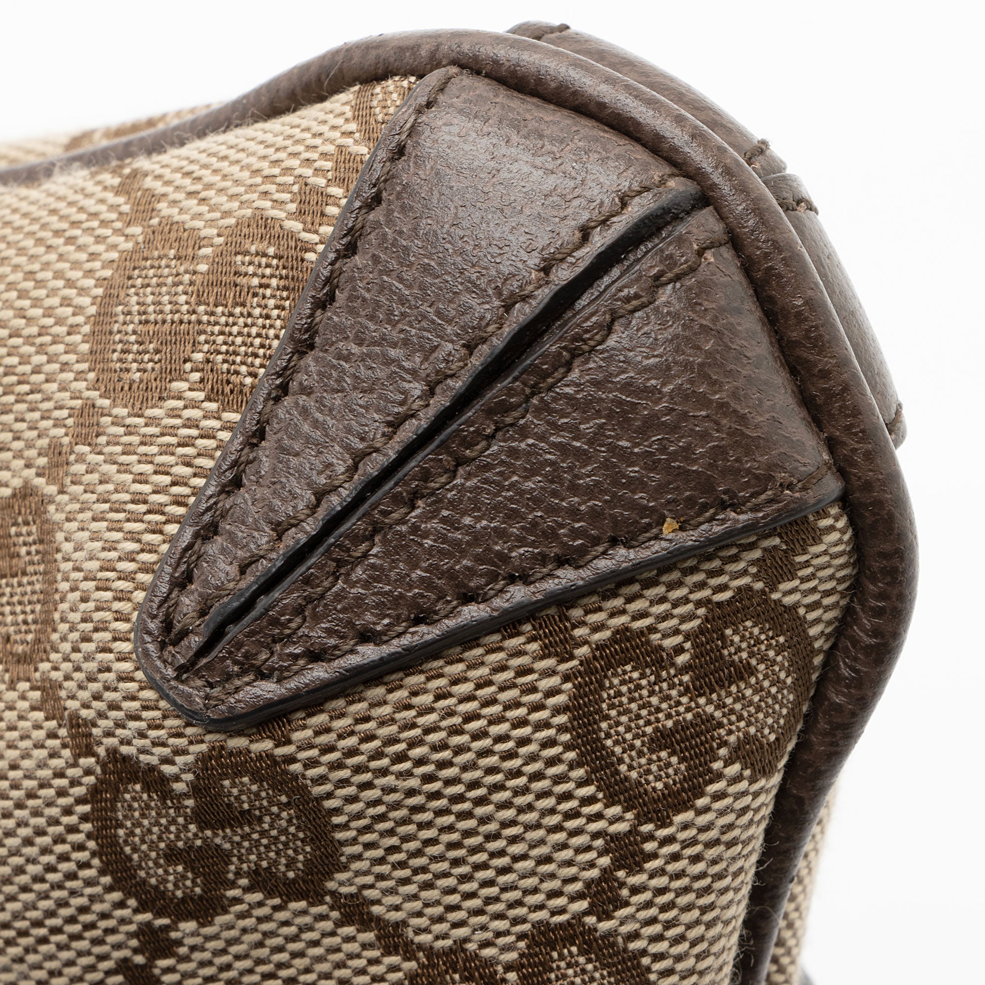 Gucci GG Canvas Horsebit Web Chain Small Shoulder Bag