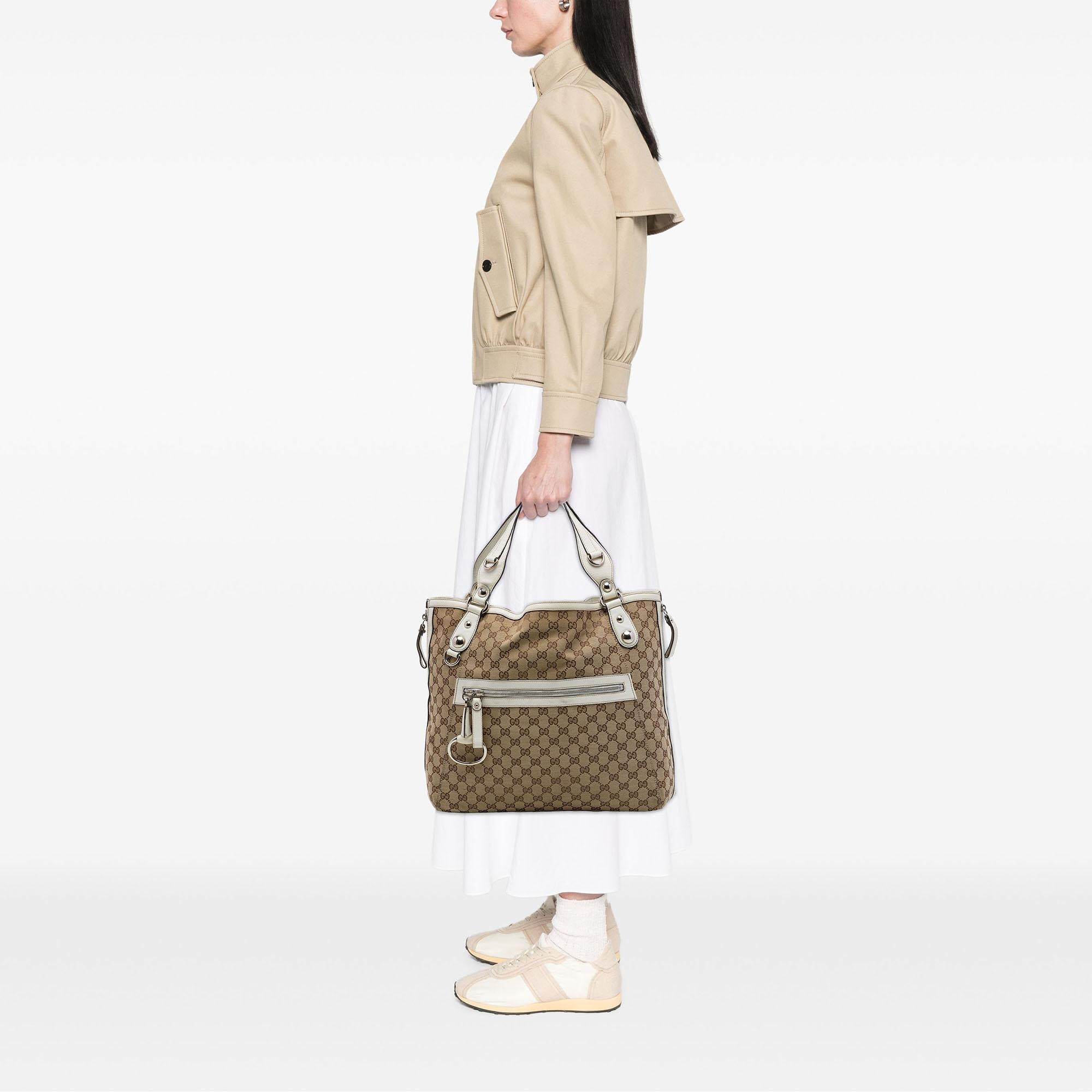 Gucci GG Canvas Icon Bit Zip Tote