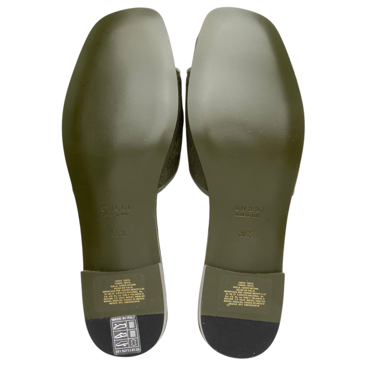 Gucci GG Canvas Interlocking G Cutout Slides - Size 8.5 / 38.5