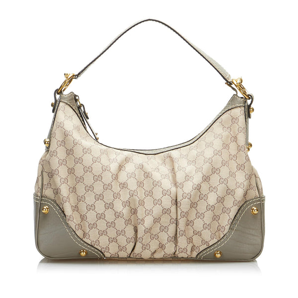 Gucci GG Canvas Jockey Shoulder Bag (SHG-L42G2r)