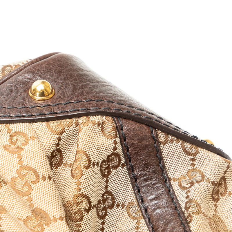 Gucci GG Canvas Jockey Shoulder Bag (SHG-CIMJ65)