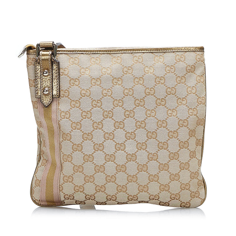 Gucci GG Canvas Jolicoeur Crossbody Bag (SHG-HuInJn)