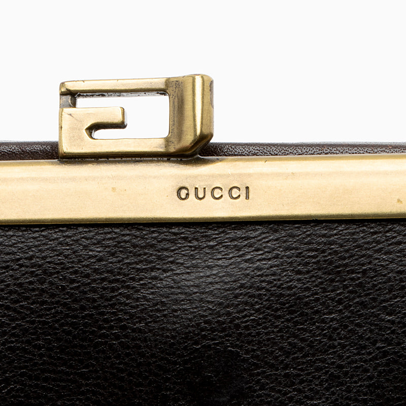 Gucci GG Canvas Kiss Lock Continental Wallet (SHF-xUmEf6)