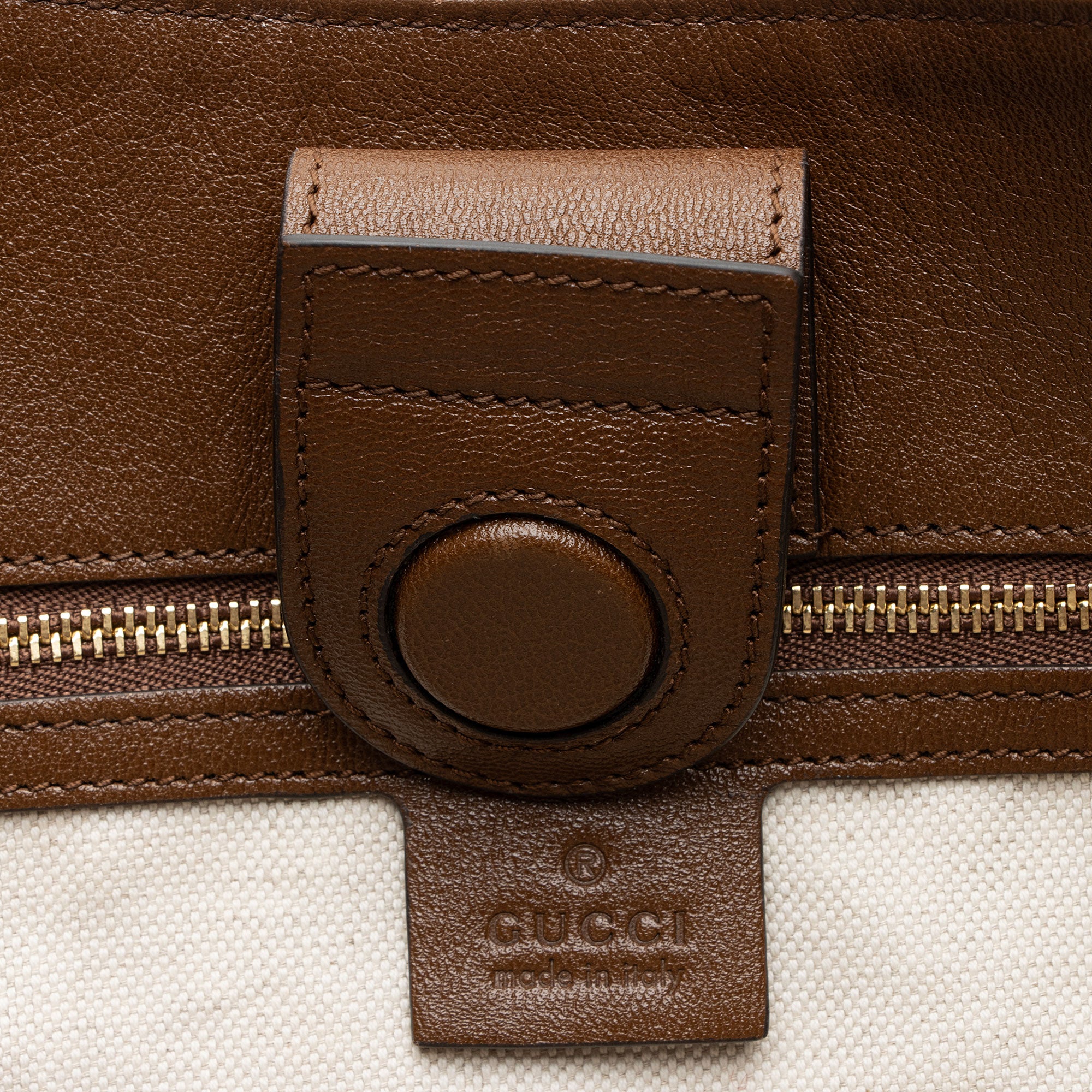 Gucci GG Canvas Leather Horsebit 1955 Tote