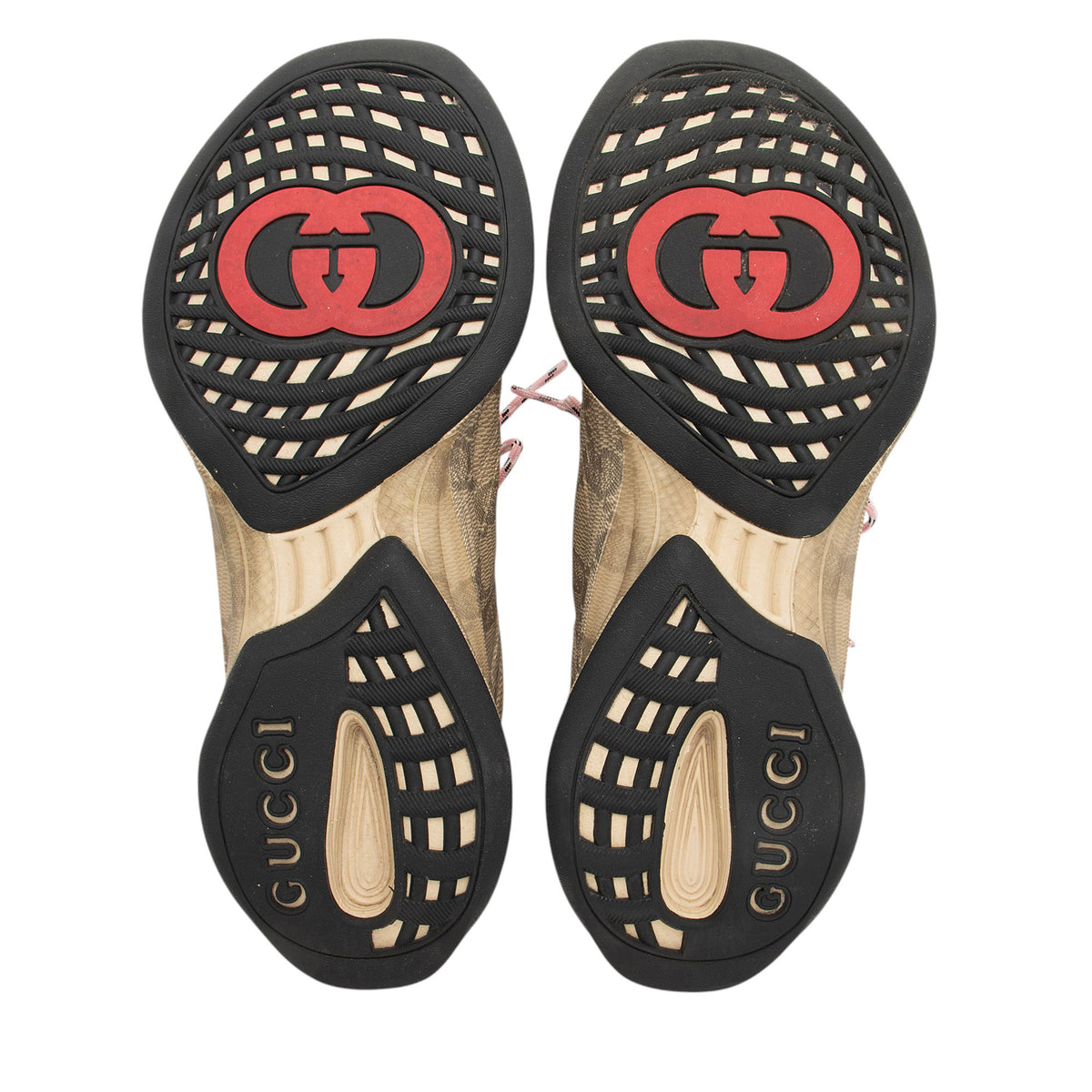 Gucci GG Canvas Leather Run Sneakers - Size 9 / 39