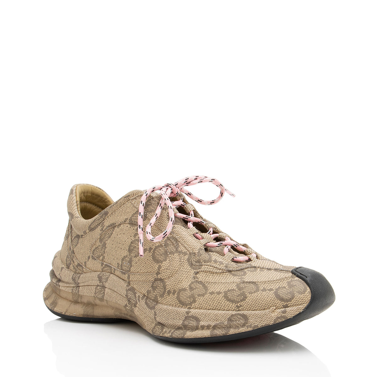 Gucci GG Canvas Leather Run Sneakers - Size 9 / 39