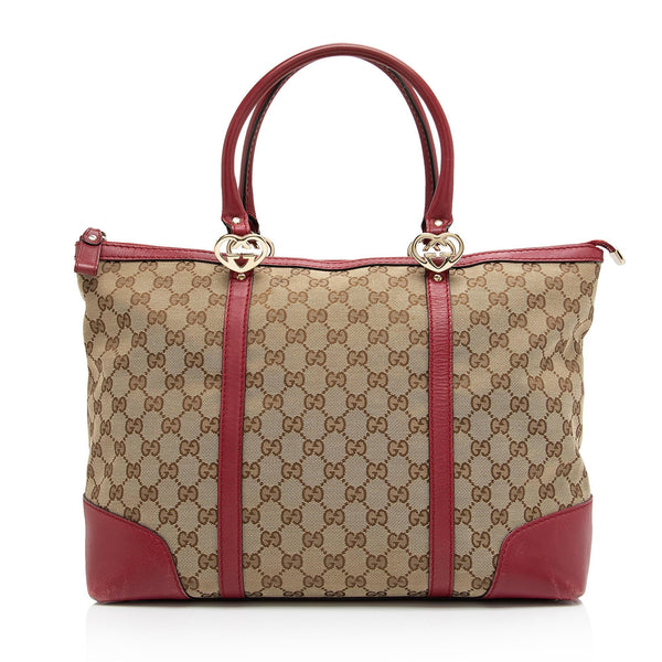Gucci GG Canvas Lovely Medium Tote (SHF-Uo4a1Z)