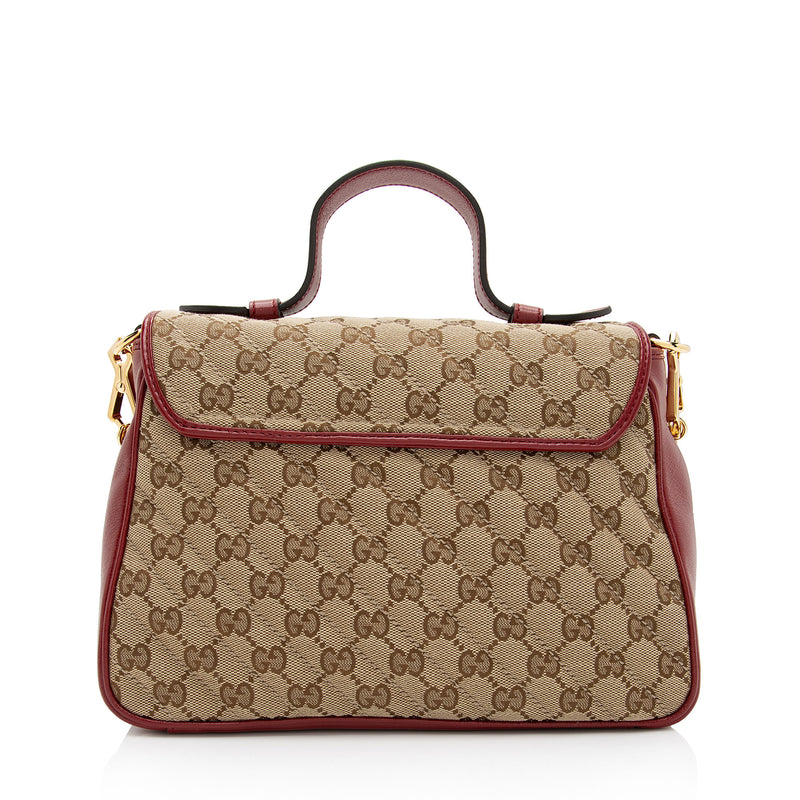 Gucci GG Canvas Marmont Small Top Handle Bag (SHF-WYqDum)