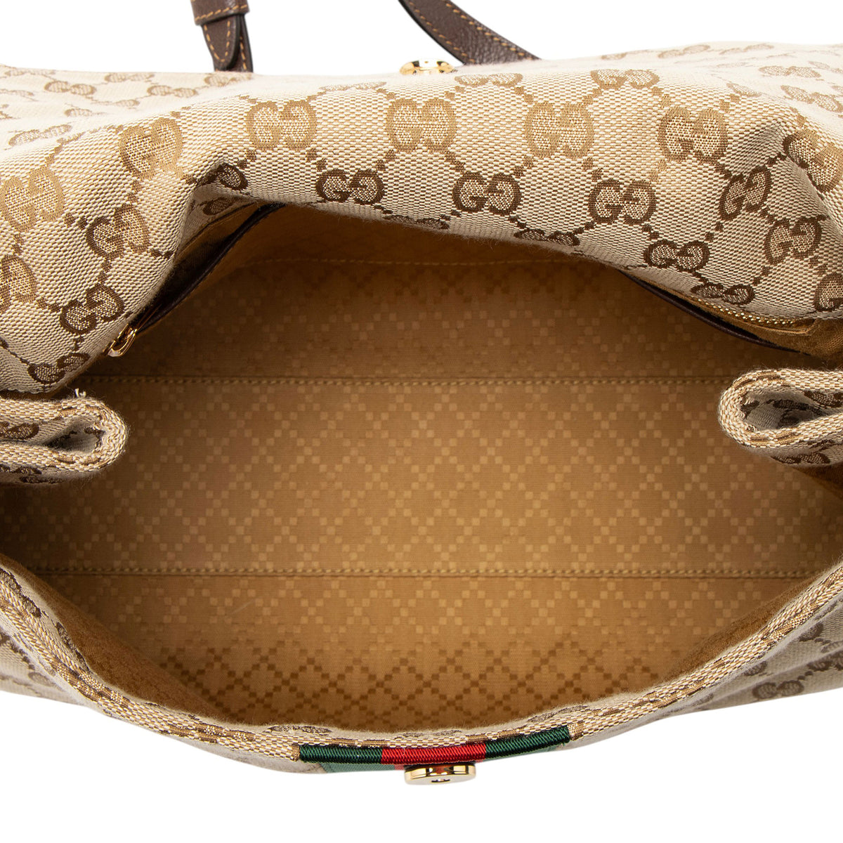 Gucci GG Canvas Horsebit Paparazzo Medium Top Handle