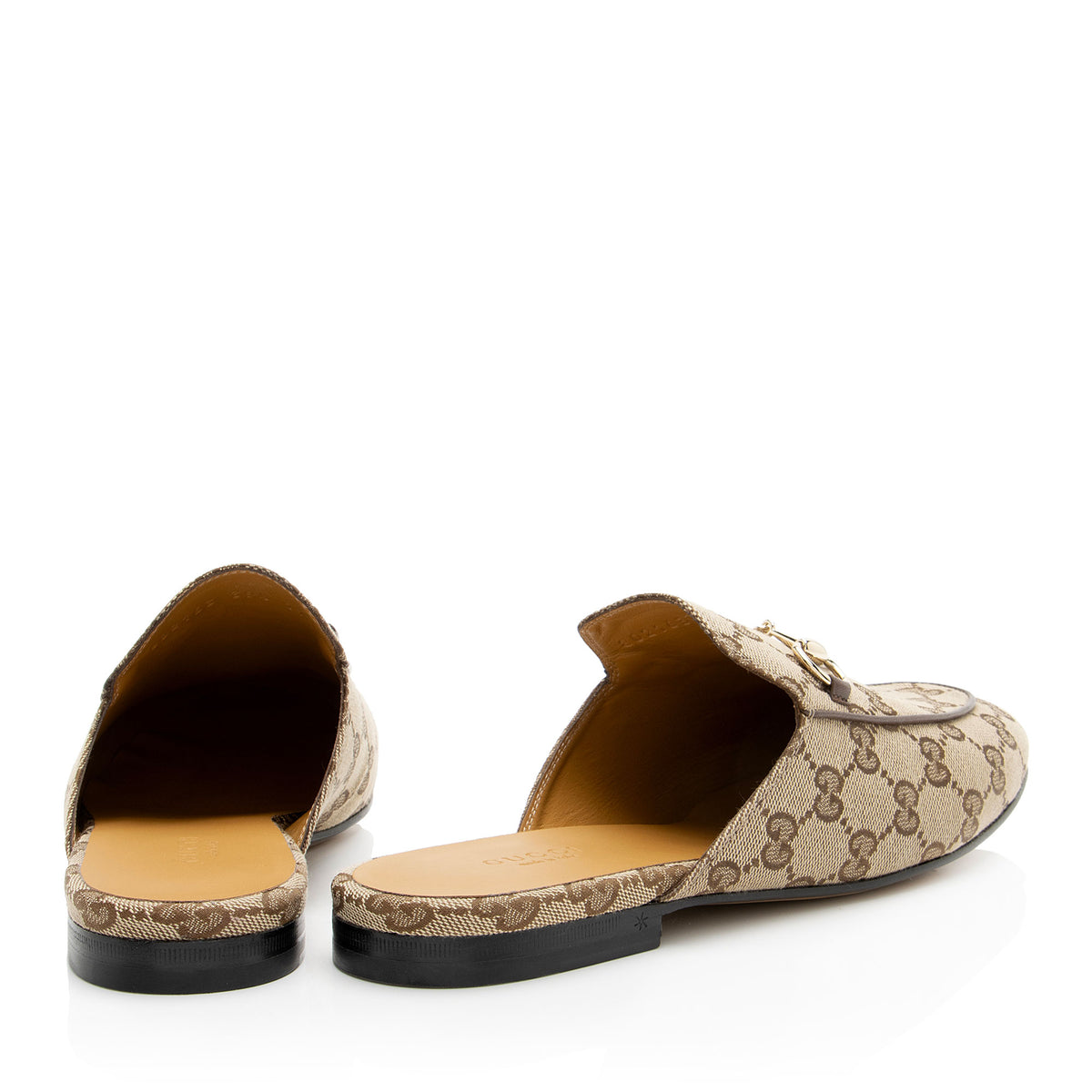 Gucci GG Canvas Princetown Mules - Size 9.5 / 39.5