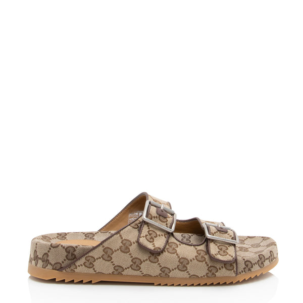 GUCCIサンダル39 Gucci-GG-Canvas-Slide-Sandals-