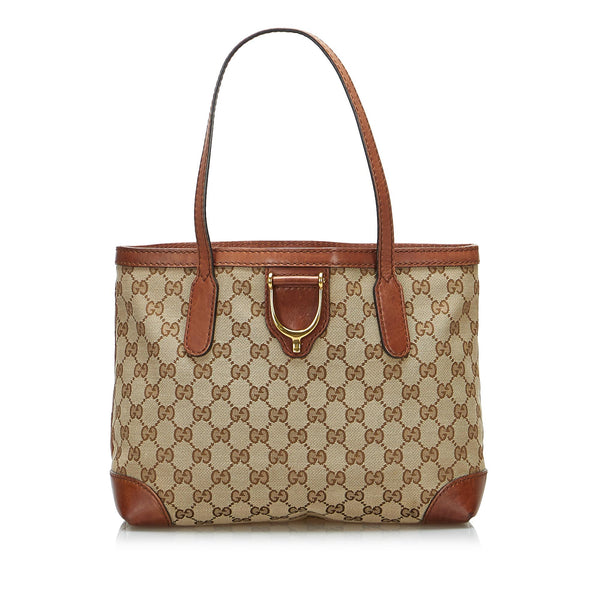 Gucci GG Canvas Stirrup Handbag (SHG-4H8XJO)