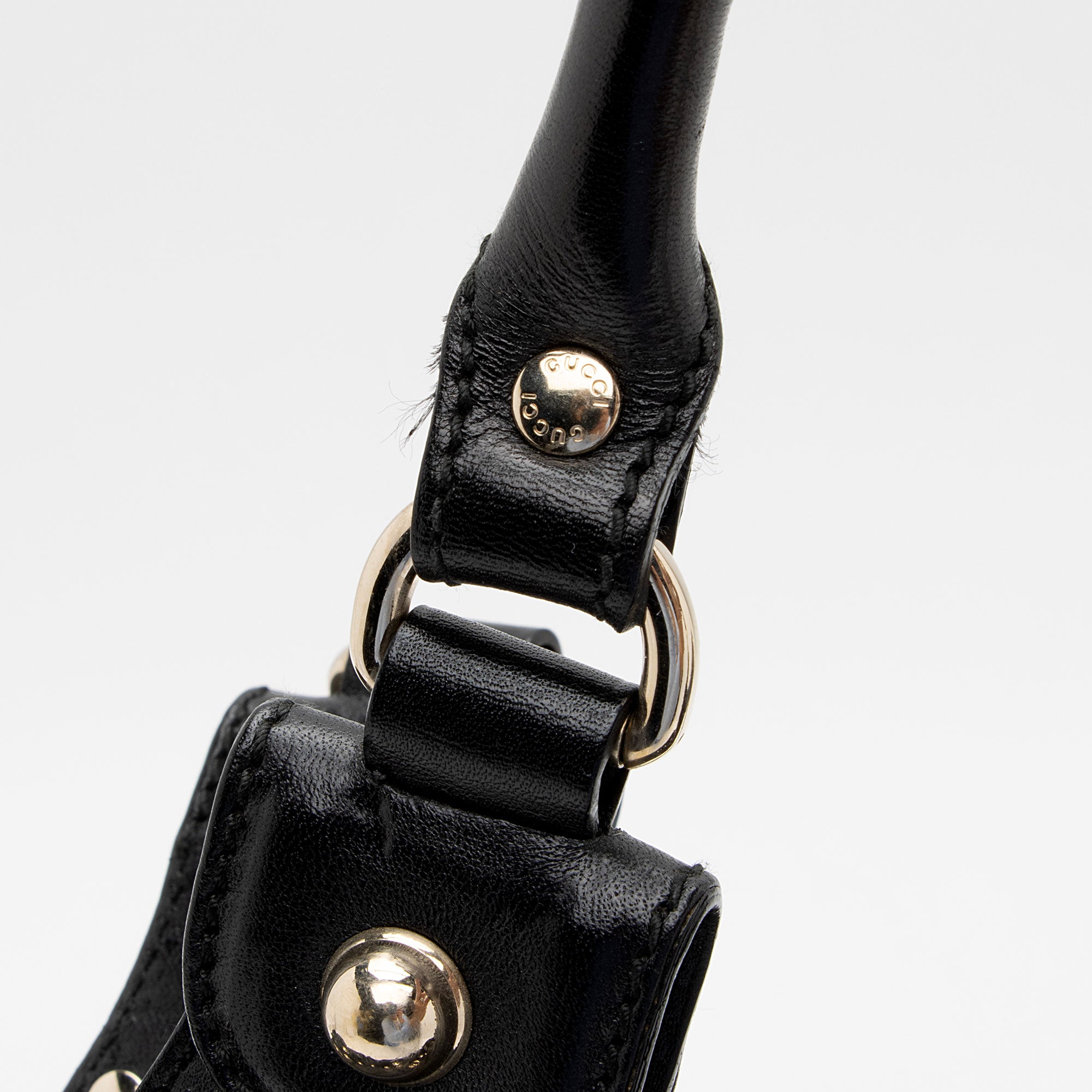 Gucci GG Canvas Studded Pelham Small Shoulder Bag (SHF-0I65Ea)