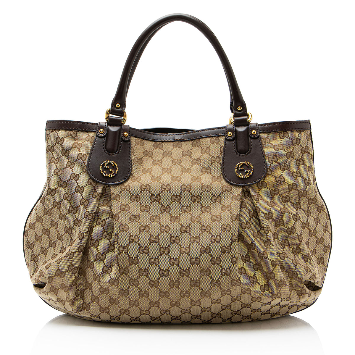 Gucci GG Canvas Studded Scarlett Large Tote