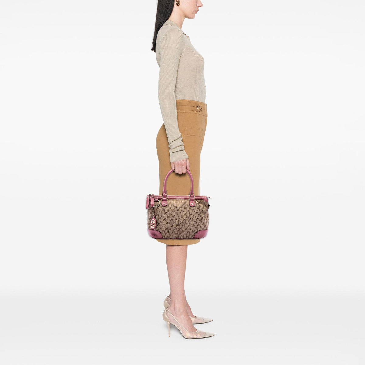 Gucci GG Canvas Sukey Satchel