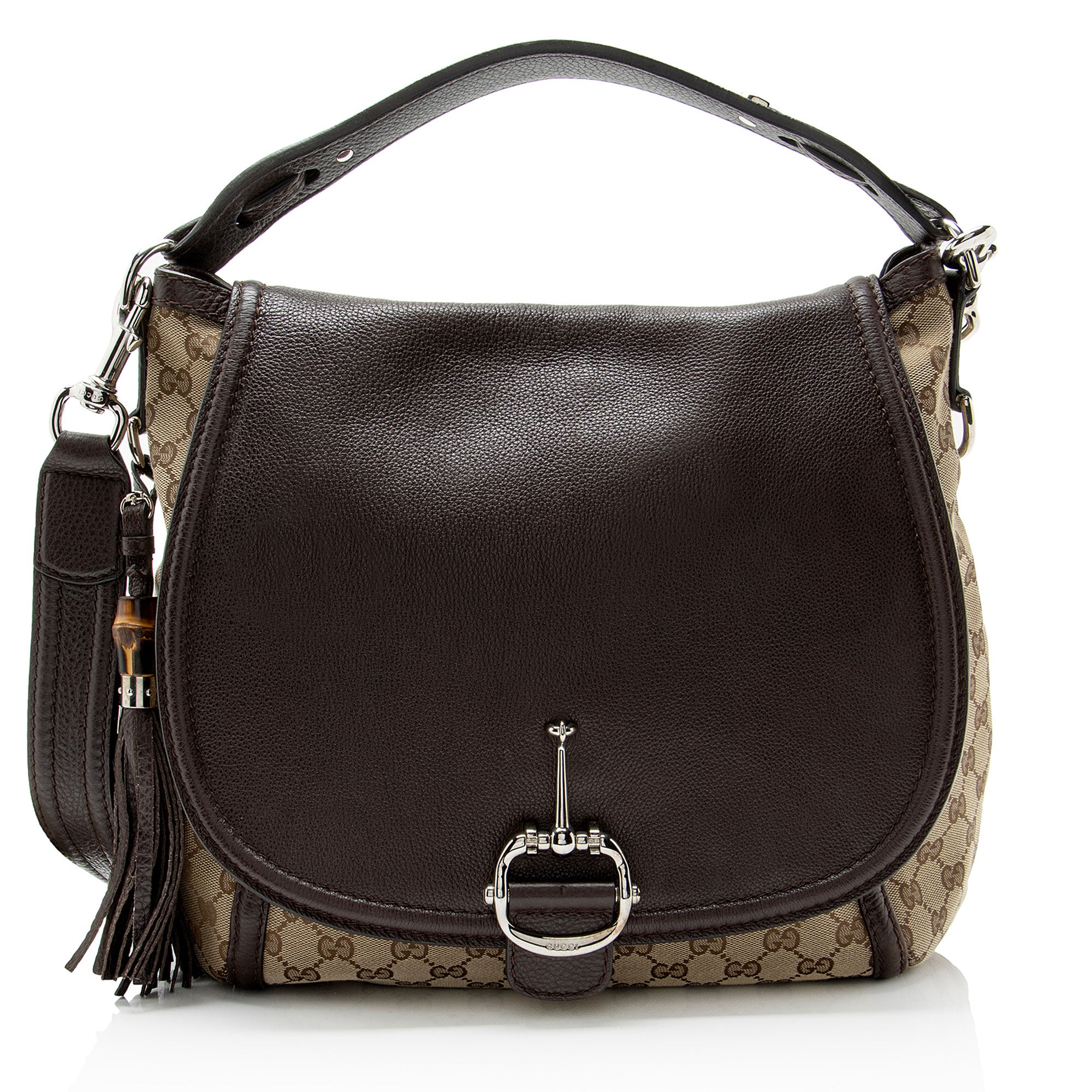 Gucci GG Canvas Techno Horsebit Flap Shoulder Bag