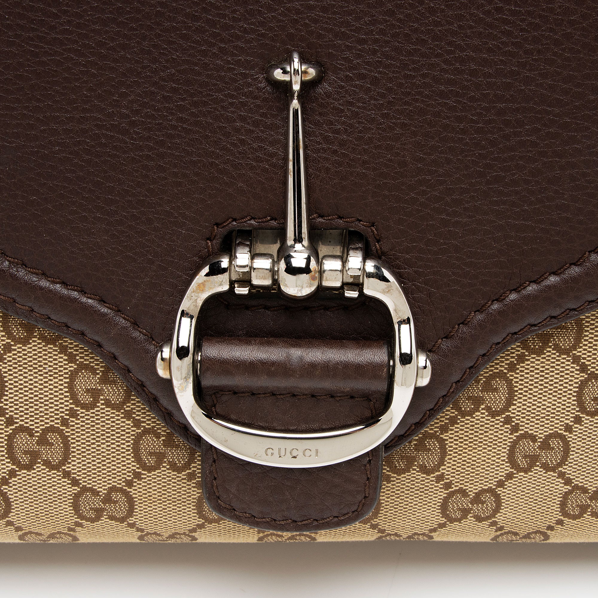 Gucci GG Canvas Techno Horsebit Top Handle (SHF-M1IDuu)