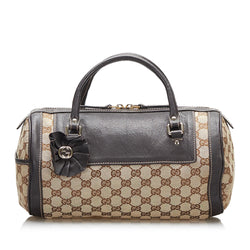 Gucci GG Canvas Trophy Handbag (SHG-4YAF0E)