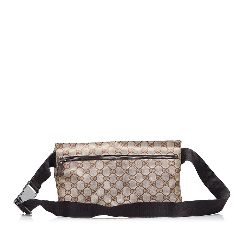 Gucci GG Canvas Twin Pocket Belt Bag (SHG-CLPfEq)