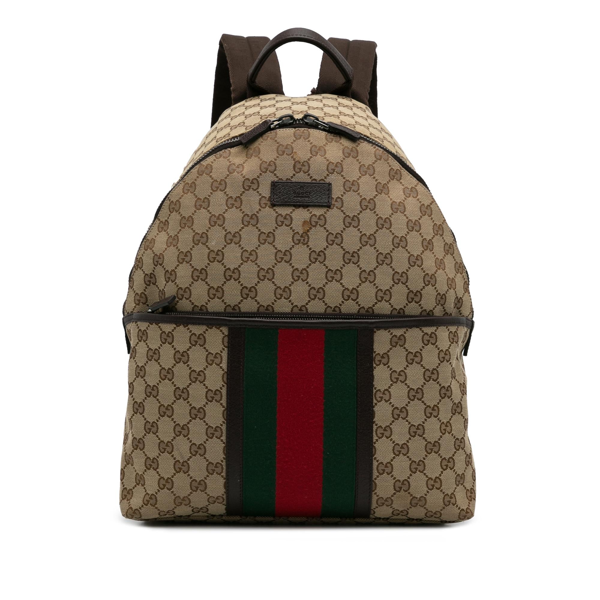 Gucci GG Canvas Web Backpack (SHG-HGdiCa)
