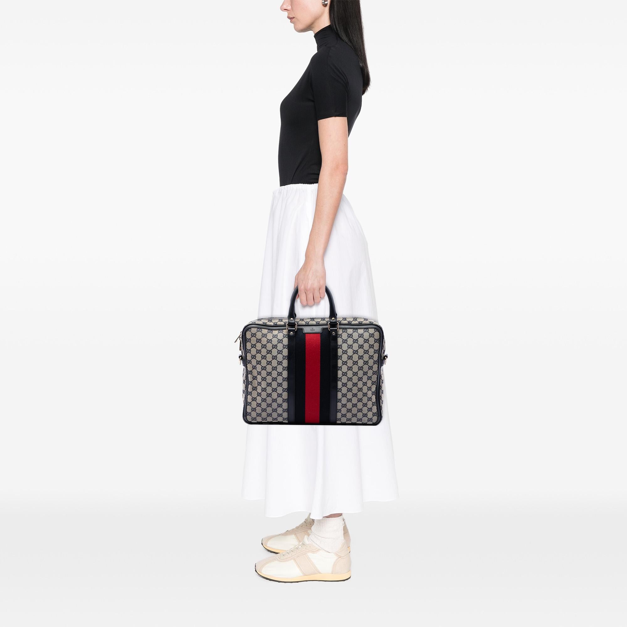 Gucci GG Canvas Web Briefcase